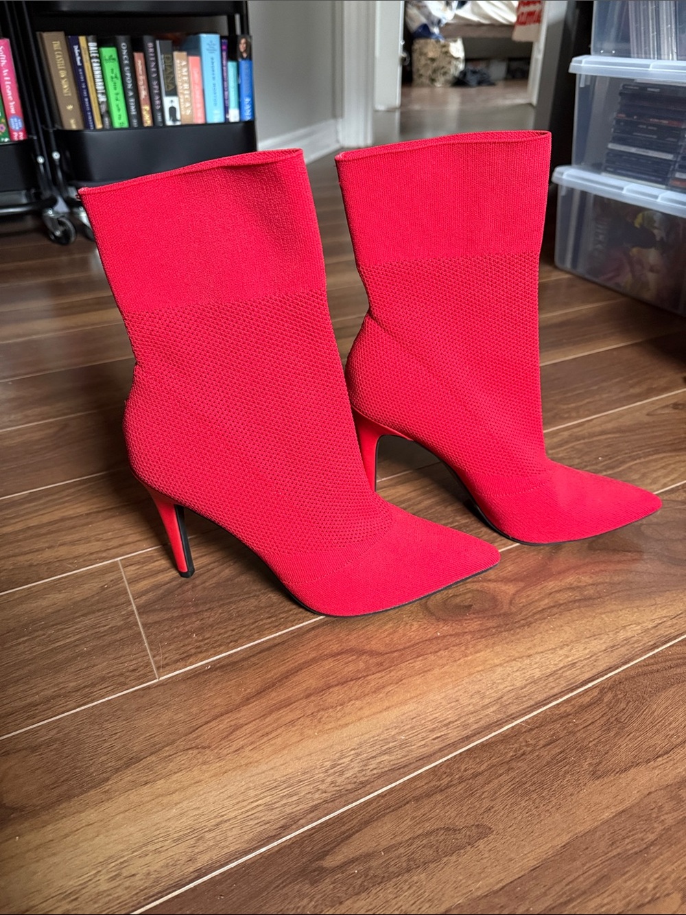 Brash Stretch Sock Booties with Pointed Toe